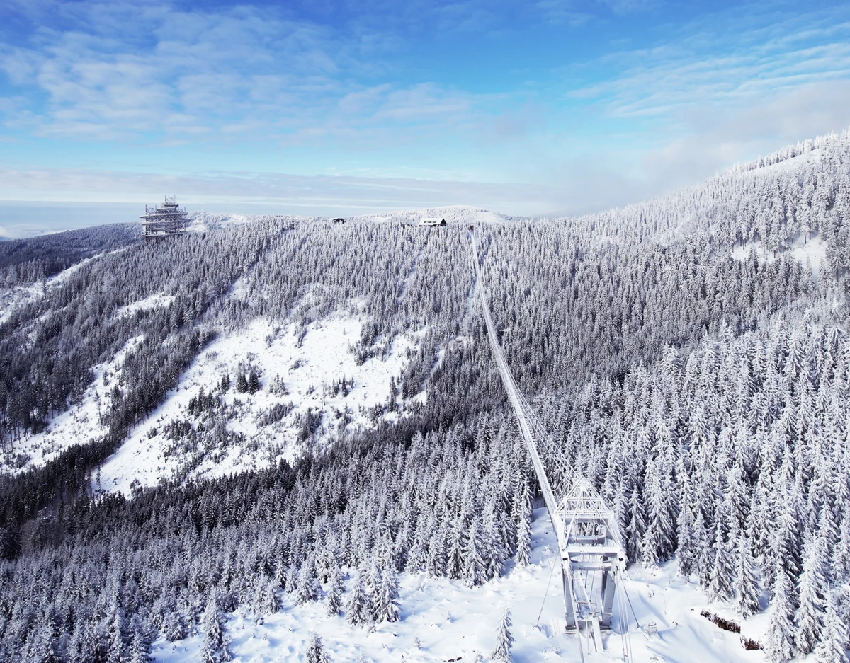 Sky Bridge zima Copyright Horský resort Dolní Morava