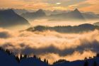 miniatura Mt. Kronberg, Appenzell - zachód słońca